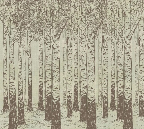 пейзаж, бежевые, стволы