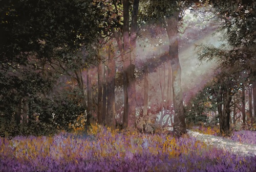 пейзаж, лес, ночной пейзаж