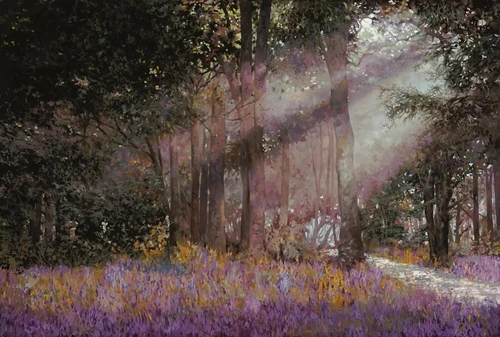 пейзаж, лес, ночной пейзаж