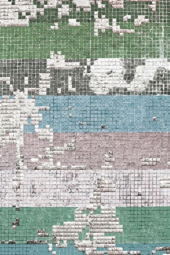 лофт, мозаика, серо-голубая