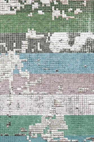 лофт, мозаика, серо-голубая