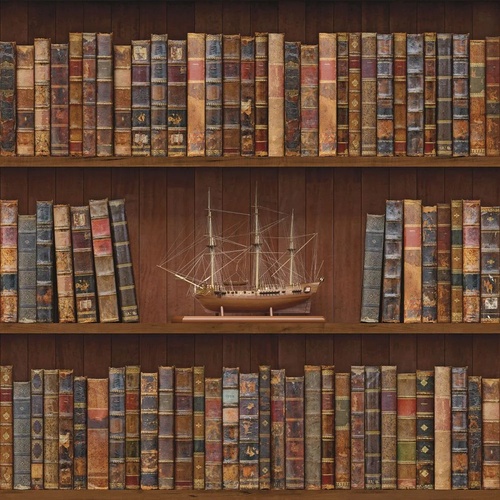 лофт, книжные полки, книги, коричневая