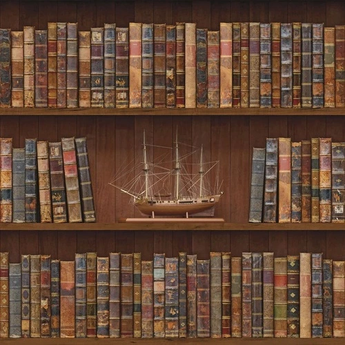 лофт, книжные полки, книги, коричневая