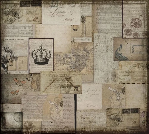 лофт, старые письма, бежевые