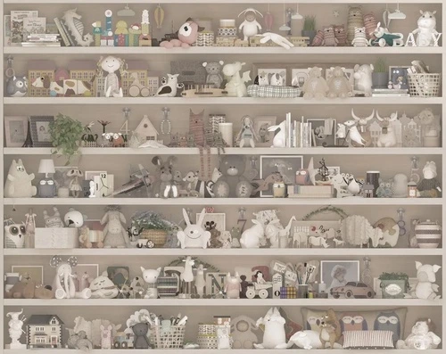 лофт, книжные полки, бежевые