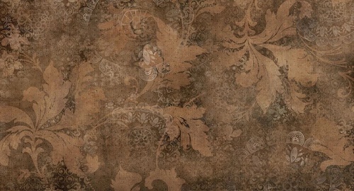 лофт, коричневая, узоры, листья