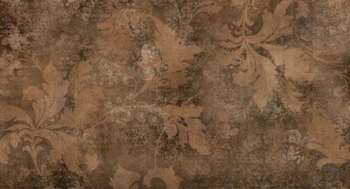 лофт, коричневая, узоры, листья