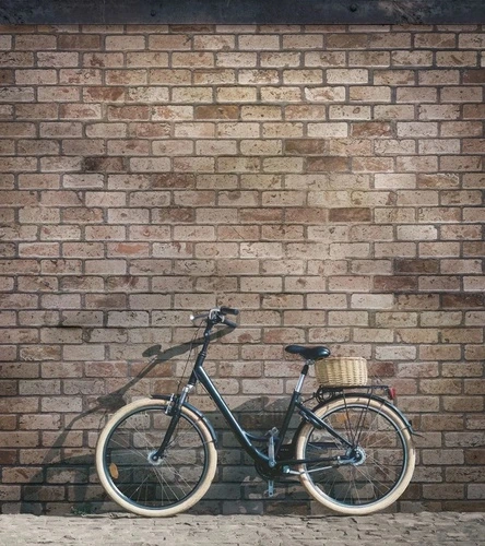 лофт, коричневые, кирпичная стена, велосипед