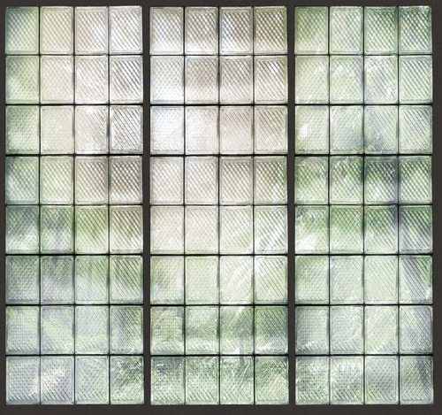 лофт, стеклоблоки, зеленая