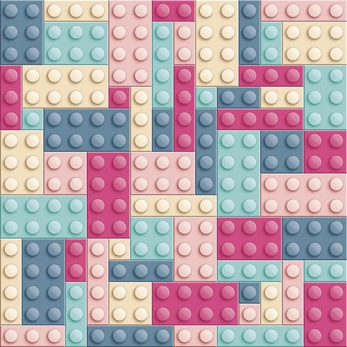 в детскую комнату, мозаика, розово-голубая