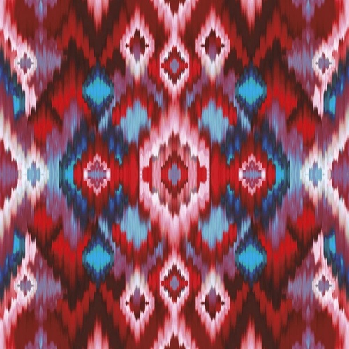 в загородный дом, узор, сине-красная