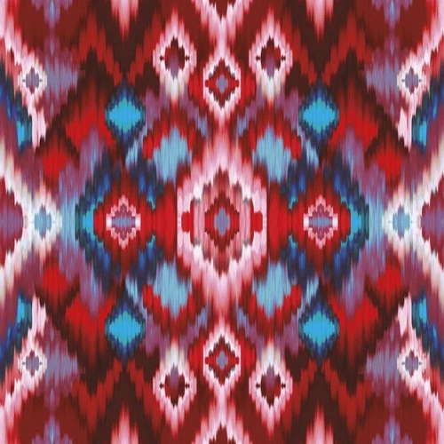 в загородный дом, узор, сине-красная