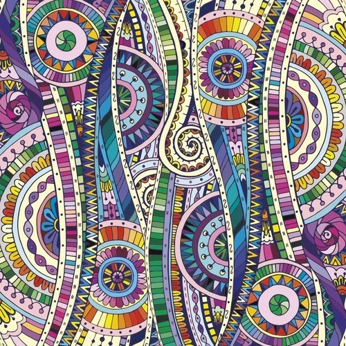 в загородный дом, узор, разноцветные