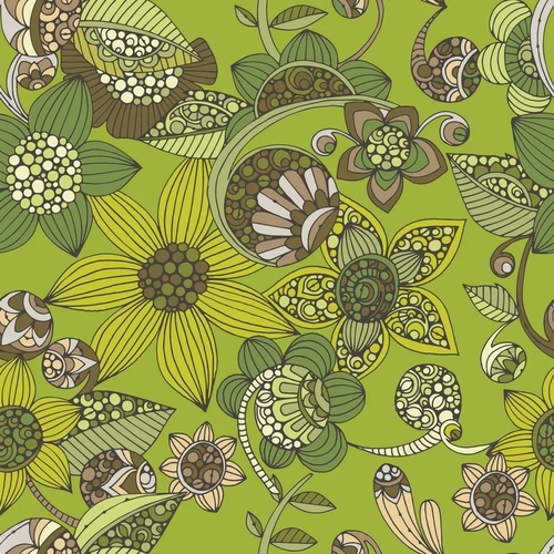 в загородный дом, узор, цветы, зеленая, яркие