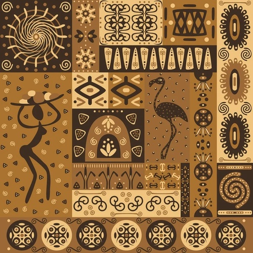 в загородный дом, узор, коричневая, фламинго