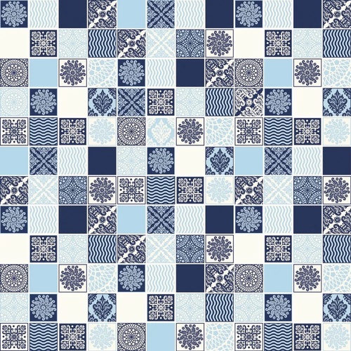 в загородный дом, узор, мозаика, серо-голубая