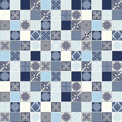 в загородный дом, узор, мозаика, серо-голубая