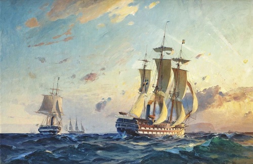 в детскую комнату, море, корабли