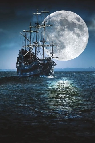 в детскую комнату, море, море ночное, корабль