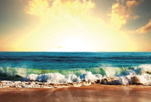 пейзаж, морской, закат, море