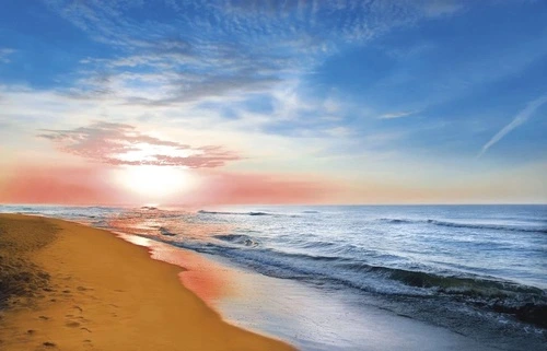 пейзаж, море, берег, закат