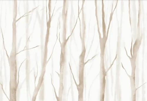 в загородный дом, деревья, стволы, бежевые