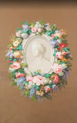 классика, цветочная, девушка