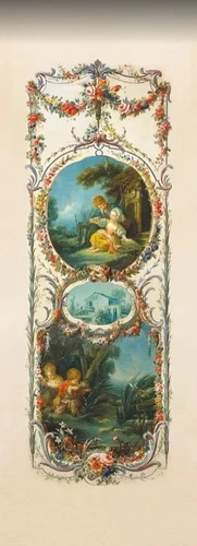 классика, панели, вертикальные, живопись, яркие, бирюзовые