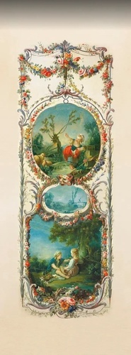 классика, панели, вертикальные, живопись, бирюзовая