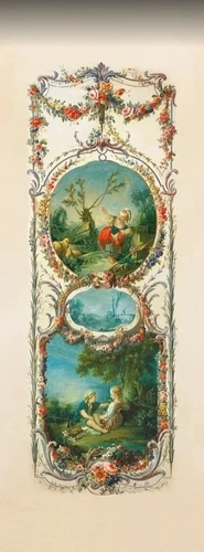 классика, панели, вертикальные, живопись, бирюзовая