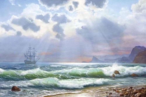 пейзаж, морской, море, бирюзовая