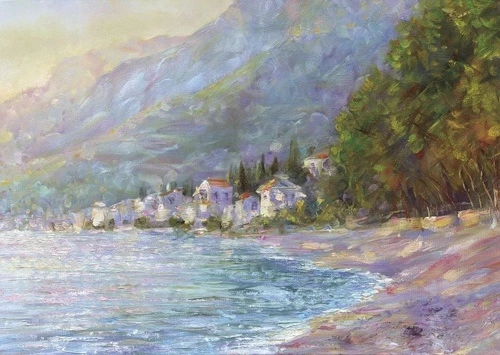 пейзаж, морской, живопись, море, берег моря, живописный