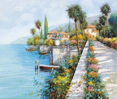 пейзаж, морской, море, ярко голубая