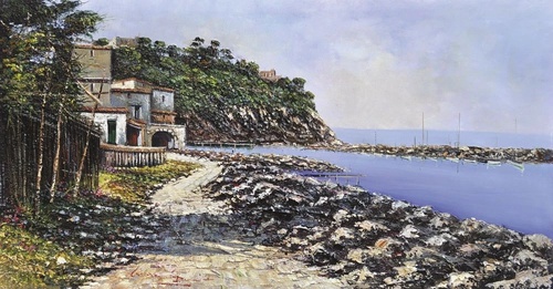 пейзаж, морской, море, берег моря