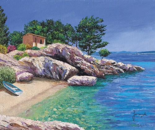 пейзаж, морской, море, морской берег, ярко синий