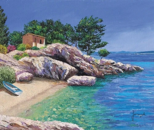 пейзаж, морской, море, морской берег, ярко синий