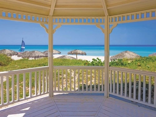 пейзаж, морской, море, терраса, пляж