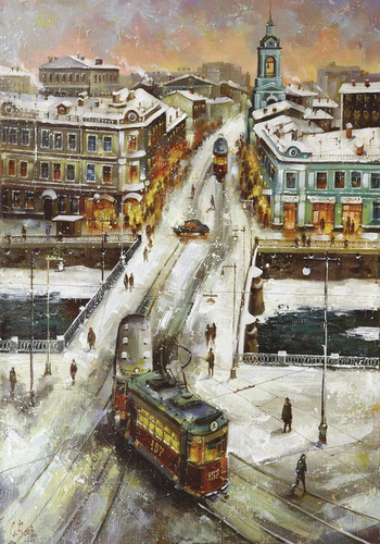 живопись, пейзаж, городской, улочки