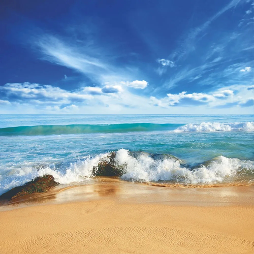 пейзаж, морской, море, берег моря, синее небо