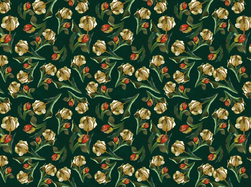 цветы, тюльпаны, белые, на черном фоне