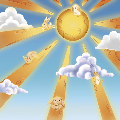 в детскую комнату, солнце, облака, небо