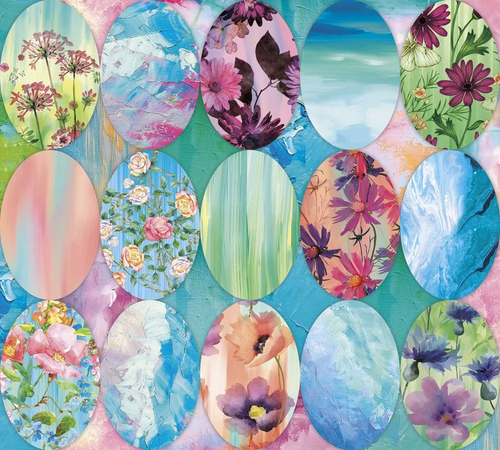 в детскую комнату, цветы, голубая, пасхальные