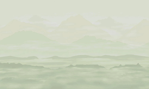 пейзаж, горы, светлые, зеленая