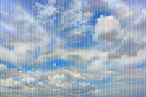 в загородный дом, небо, облака, бело-синий