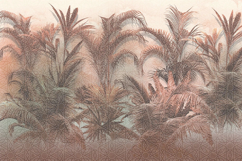 пейзаж, тропические, тропики, листья тропические, бежевые, тропики сепия