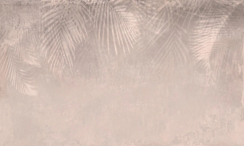 графика, листья пальмы, бежевые, листья сепия