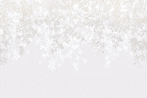 графика, бежевые, ветки, листья, листья на стену