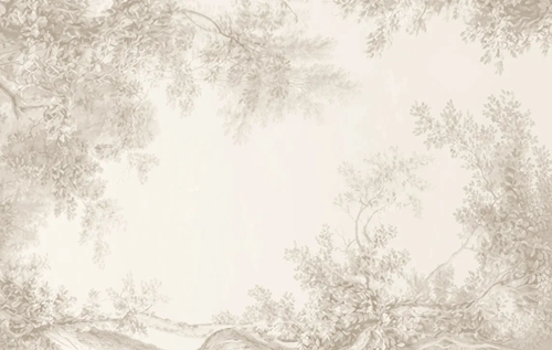 пейзаж, горизонтальные, ветки, деревья, листья, дерево на стену, деревья в тумане, деревья сепия, листья на стену