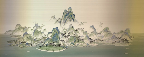пейзаж, горы, море, оливковая