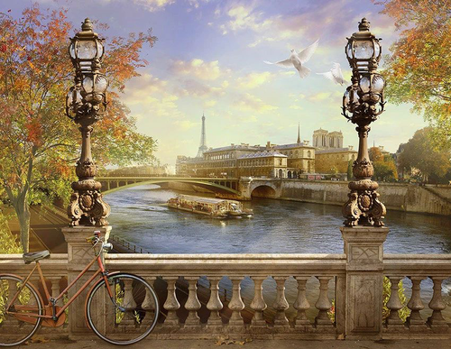 пейзаж, терраса, река